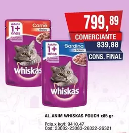 Whiskas - WHISKAS POUCH x85 gr