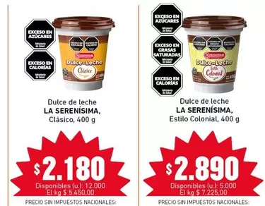 La Serenísima - Dulce de leche