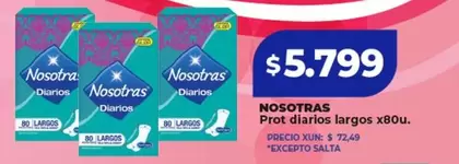 Nosotras - Prot diarios largos x80u