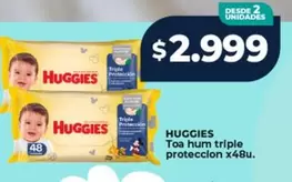 Huggies - Toa hum triple proteccion x48u.