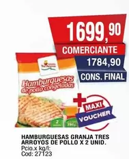 Granja Tres Arroyos - HAMBURGUESAS DE POLLO X 2 UNID.