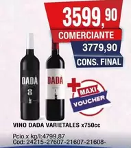Dada - VARIETALES x750cc