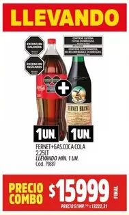 Coca cola - FERNET+GAS COCA COLA