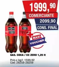 Coca cola - COCA / CC ZERO 1,25 It