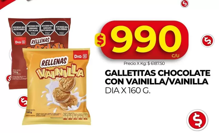 Dia - GALLETITAS CHOCOLATE CON VAINILLA/VAINILLA