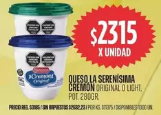 La Serenísima - CREMON ORIGINAL O LIGHT