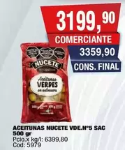 Nucete - ACEITUNAS VDE.N°5 SAC