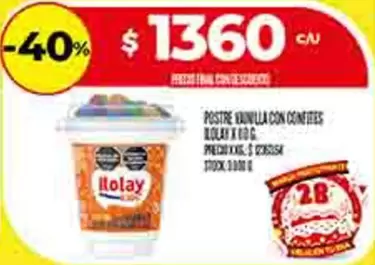 Ilolay - POSTRE VAINILLA CON CONFITES