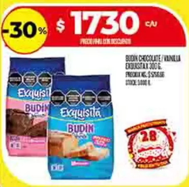 Exquisita - BUDIN CHOCOLATE/VANLI