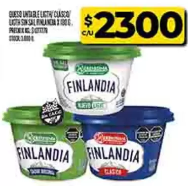 Finlandia - QUESO UNTABLE LIGTH CLASCO LIGTH SIN SAL