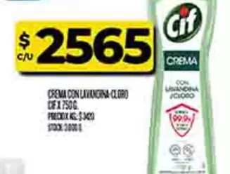 Cif - CREMA CON LAVANDINA-CLORO