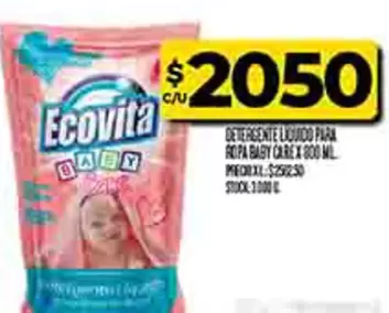 Ecovita - DETERGENTE LIQUIDO PARA ROPA BABY CARE