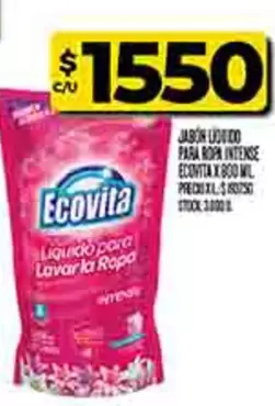 Ecovita - JABON LDVIDO PARA ROPA INTENSE