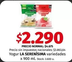 La Serenísima - Yogur variedades