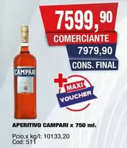 Campari - APERITIVO  x 750 ml