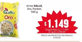 Gallo - Arroz, Oro, Parboil