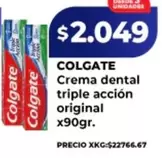 Colgate - Crema dental triple acción original