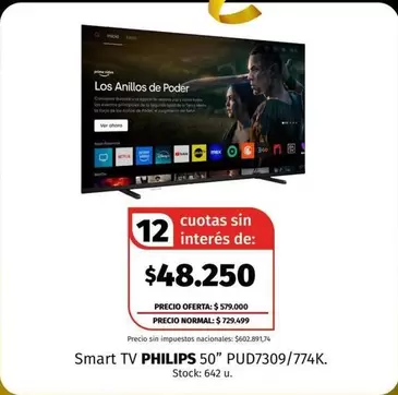 Philips - TV 50" PUD7309/774K