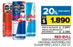 Red Bull - Bebida Energizante Original/Watermelon/Sugar Free 