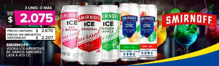 Smirnoff - Vodka Ice/Aperitivo Bc