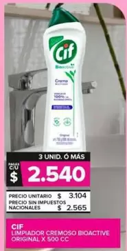 Cif - Limpiador Cremoso Bioactive Original