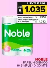 Noble - Papel Higienico H/Simple