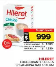 Hileret - Edulcorante Sobres C/Sacarina 