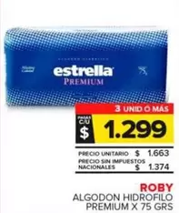 Roby - Algodon Hidrofilo Premium