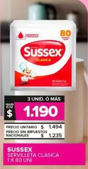 Sussex - SERVILLETA CLASICA