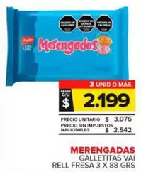 Merengadas - Galletitas Vai Rell Fresa 