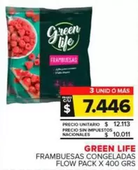 Green Life - Frambuesas Congeladas Flow Pack