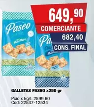 Paseo - GALLETAS x250 gr