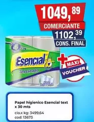 Esencial - Papel higienico text