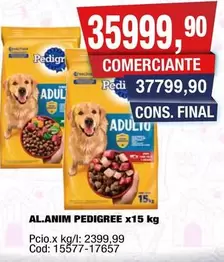 Pedigree - PEDIGREE x15 kg