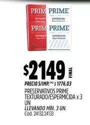 Prime - TEXTURADO/ESPERMICIDA x 3 UN