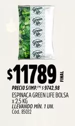 Green Life - ESPINACA BOLSA