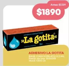 1890 - LA GOTITA