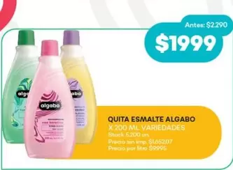 Algabo - QUITA ESMALTE