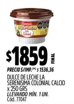 Colonial - DULCE DE LECHE COLONIAL CALCIO