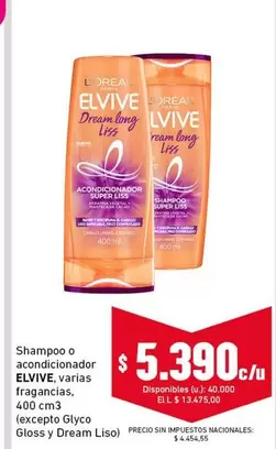 Elvive - Shampoo o acondicionador