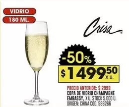 Embassy - COPA DE VIDRIO CHAMPAGNE EMBASSY