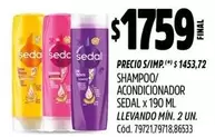 Sedal - SHAMPOO/ACONDICIONADOR