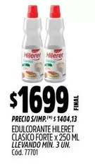 Hileret - EDULCORANTE CLASICO FORTE x 250 ML