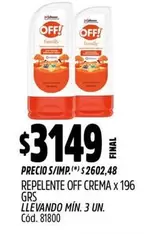 Off - REPELENTE CREMA