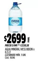 Ivess - AGUA MINERAL BIDON X