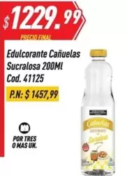 cañuelas - Edulcorante Cañuelas Sucralosa 200ML Cod. 41125