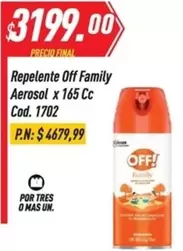 Off - Family Aerosol x 165 Cc Cod. 1702