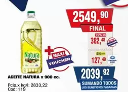 Natura - ACEITE  x 900 cc.
