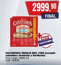 Granja Iris - SALCHICHAS 12UN