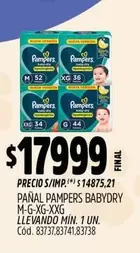 Pampers - PAÑAL BABYDRY M-G-XG-XXG